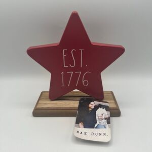 NEW Rae Dunn Patriotic July 4th EST 1776 Star Plaque